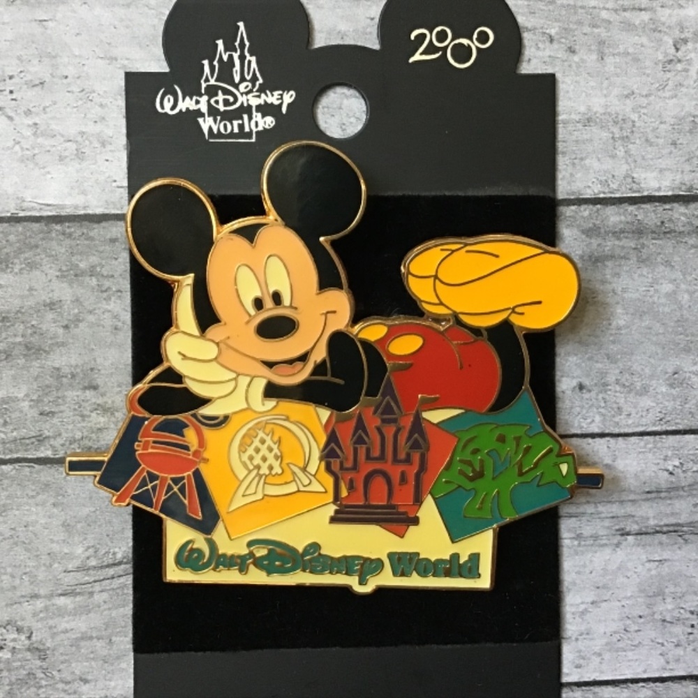 Walt Disney World 4 Parks Vintage 2000 Pin Retired Epcot Magic Kingdom